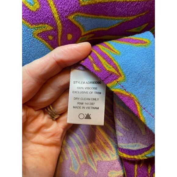 ASTR The Lable Women Large Muumuu Dress Cold Shoulder Tassels Handkerchief Hem - Picture 10 of 11